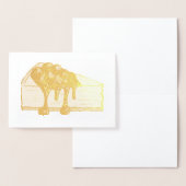 Carte Dorée Nourriture en tranches de gâteau au fromage de New (Affichage)