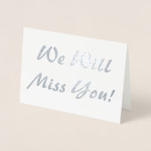 Carte Dorée Nous allons vous manquer ! (Devant)