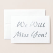Carte Dorée Nous allons vous manquer ! (Devant avec enveloppe)