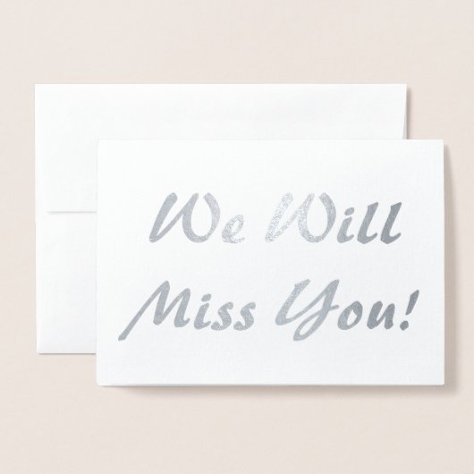 Carte Dorée Nous allons vous manquer ! (Devant avec enveloppe)
