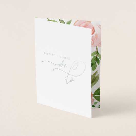 Carte Dorée Nous faisons de l'aquarelle florale et mariage de  (Devant)