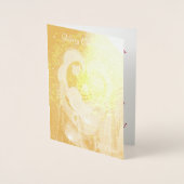 Carte Dorée Nous Prions Que Vous Ayez Un Très Joyeux Noël ! (Devant)