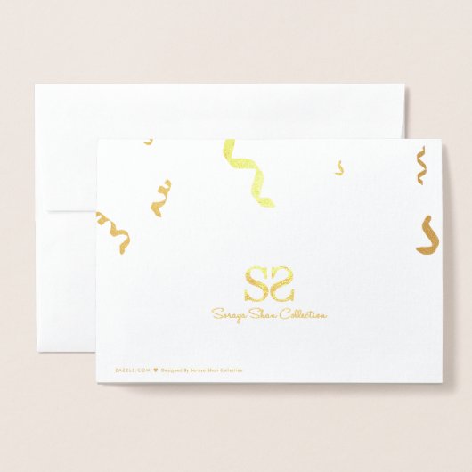 Carte Dorée Nouvel An Persan Élégant Or Norooz Joyeux (Derrière avec enveloppe)