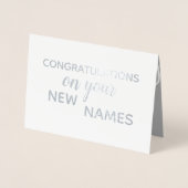 Carte Dorée Nouvelle maman & papa Félicitations Élégante bross (Devant)