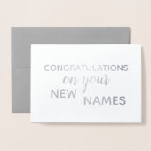 Carte Dorée Nouvelle maman & papa Félicitations Élégante bross (Devant avec enveloppe)