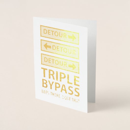 Carte Dorée Obtenez Bien Bientôt Triple Contournement Coeur Ch (Devant)