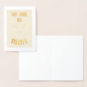 Carte Dorée Oh Fille Sois Mienne Meilleure Amie Lapin Couple A (Affichage)