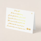 Carte Dorée Oh Holy Night Lyrics Foil Christmas Card (Devant)