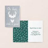 Carte Dorée Oh Mon Dieu, Quel An ! Noël drôle (Affichage)