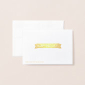 Carte Dorée oiseau rouge dans la neige - Joyeuses fêtes (Derrière avec enveloppe)