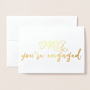 Carte Dorée OMG Vous êtes fiancés Drôle Félicitations de fianç