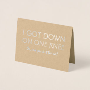 Carte Dorée On One Knee - Drôle Groomsman Bro Proposition