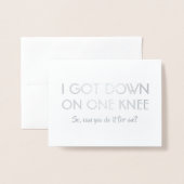 Carte Dorée On One Knee - Drôle Groomsman Bro Proposition (Devant avec enveloppe)