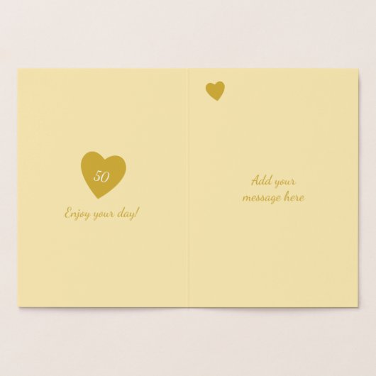 Carte Dorée Or 50e anniversaire (Intérieur)