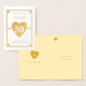 Carte Dorée Or 50e anniversaire (Affichage)