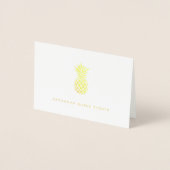 Carte Dorée Or d'ananas personnalisé (Devant)