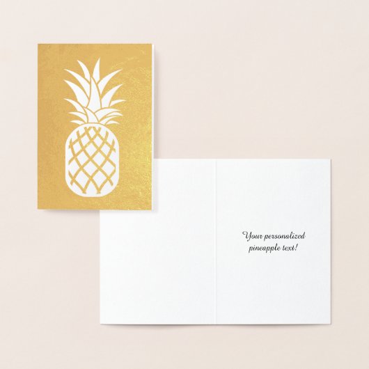 Carte Dorée Or de l'ananas (Affichage)