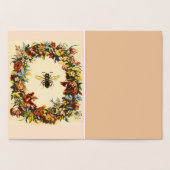 CARTE DORÉE OR HONEY BEE AVEC FLORAL CROWN (Intérieur)