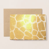 Carte Dorée Or poster de animal et Brown (Devant avec enveloppe)