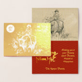 Carte Dorée Original Ox Peinture pour enfants Lunar 2021 Luxe (Affichage)