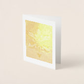 Carte Dorée Ornement flocon de Noël ... feuille d'or (Devant)