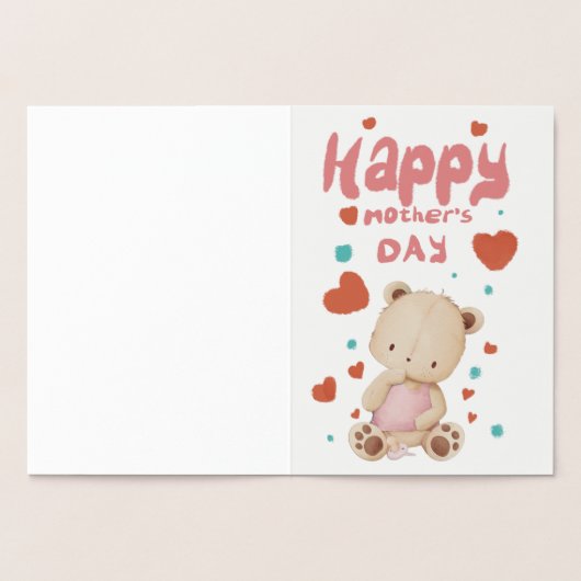 Carte Dorée Osita bebé te desea feliz día de la madre (Intérieur)