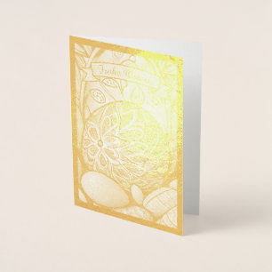 Carte Dorée Ostermonochrome Cartoon mit Ostéréier 97330