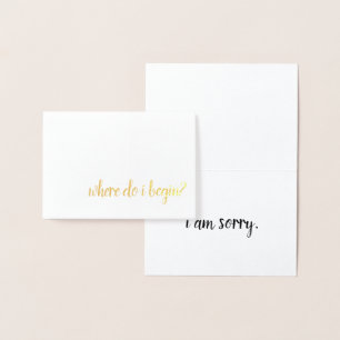 Carte Dorée où dois -je commencer je regrette la feuille d'or