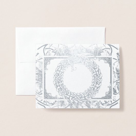 Carte Dorée Ouroboros celtiques (Blanc à l'intérieur) (Devant avec enveloppe)