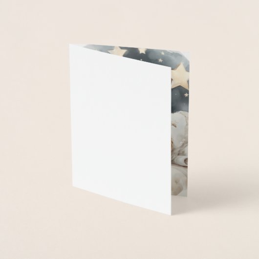 CARTE DORÉE OURS DORMIER (Devant)