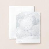 CARTE DORÉE OURS DORMIER (Derrière avec enveloppe)
