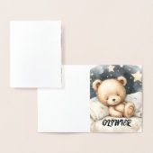 CARTE DORÉE OURS DORMIER (Affichage)