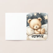 CARTE DORÉE OURS DORMIER (Intérieur)