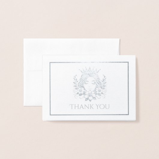 Carte Dorée Pageant Queen Crown Mini (Devant avec enveloppe)