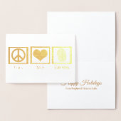 Carte Dorée Paix Amour Expertise Judiciaire Or Magnifique (Affichage)