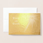 Carte Dorée Paix sur Terre (Devant avec enveloppe)