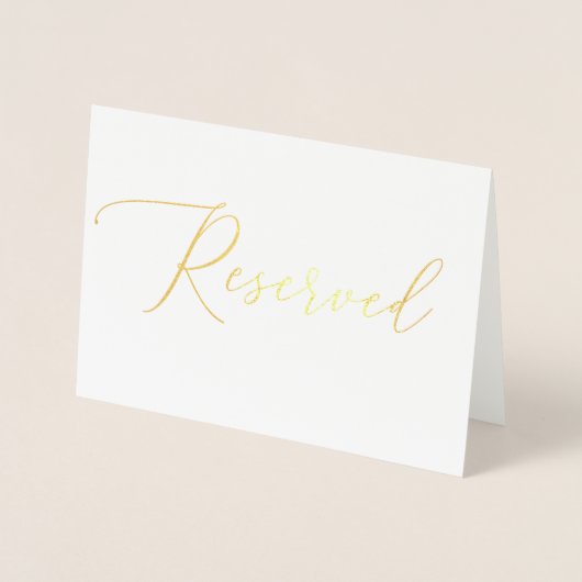 Carte Dorée Panneau de réservation de mariage à l'écriture dor (Devant)