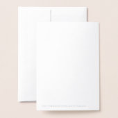 Carte Dorée Paon argent élégant (Derrière avec enveloppe)