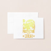 Carte Dorée Papa Protecteur Héros (Devant avec enveloppe)