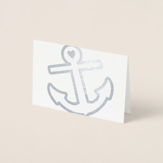 Carte Dorée Papeterie Ancre cardiaque (Devant)