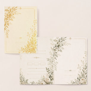 Carte Dorée Papeterie de mariage au charme botanique naturel