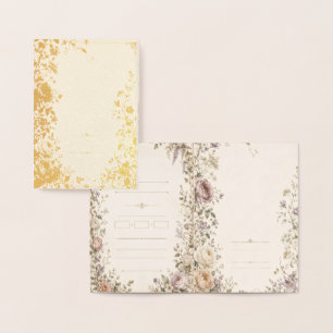 Carte Dorée Papeterie de mariage de style jardin vintage