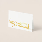 Carte Dorée Papier à lettres à huile d'or personnalisé (Devant)