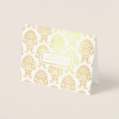 Carte Dorée Papier personnel Gold Foil Damask (Devant)