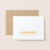 Carte Dorée Pâque l'année prochaine à Jérusalem Élégant sur bl (Derrière avec enveloppe)