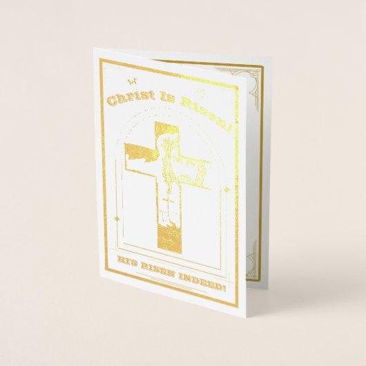 Carte Dorée Pâques, Résurrection Du Christ, Christ ressuscité (Devant)