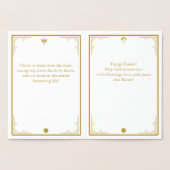 Carte Dorée Pâques, Résurrection Du Christ, Christ ressuscité (Intérieur)