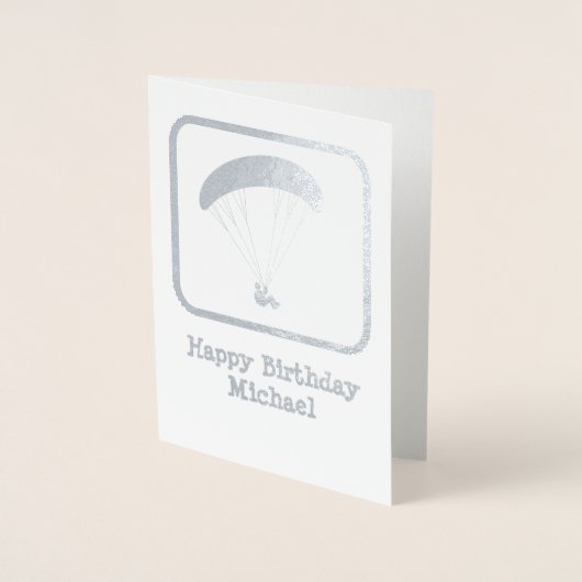 Carte Dorée Parapente avec légende personnalisée - Ajouter une (Devant)