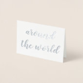 Carte Dorée partout dans le monde feuille d'argent (Devant)