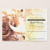 Carte Dorée passeport Fête des mariées feuille d'or (Intérieur)